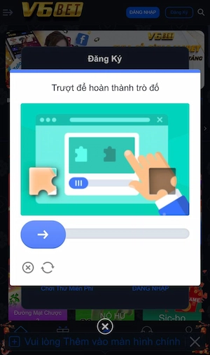Xác nhận thông tin và hoàn tất đăng ký V6bet